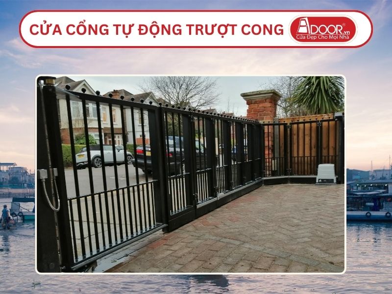Cửa cổng tự động mở trượt 2 cánh tại Cần Thơ