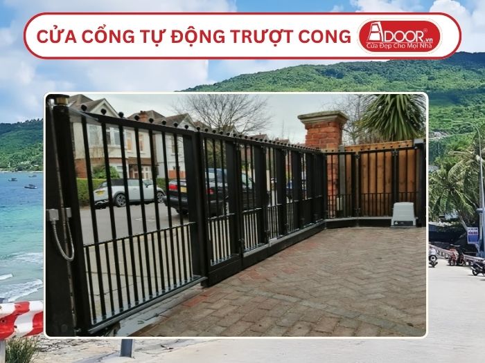 Cửa cổng tự động trượt cong tại Kiên Giang