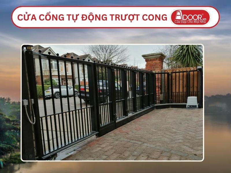 Cửa cổng tự động mở trượt 2 cánh tại Thủ Dầu Một