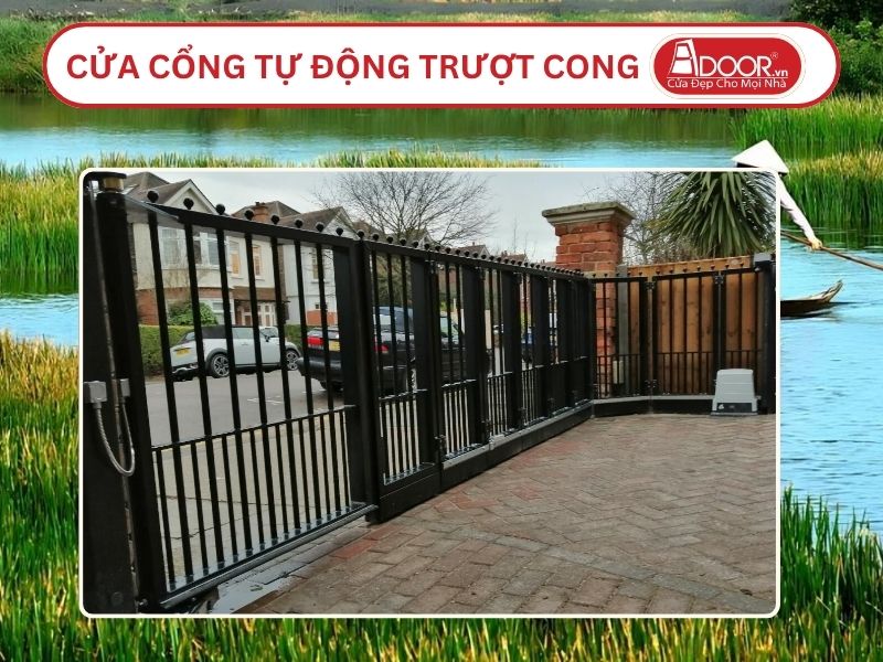 Cửa cổng tự động trượt cong tại Bạc Liêu