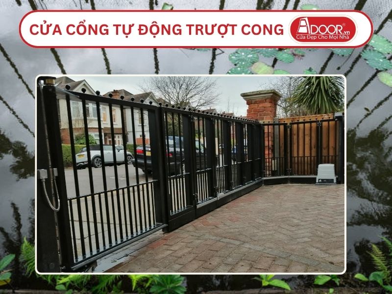 Cửa cổng tự động trượt cong tại Long Xuyên