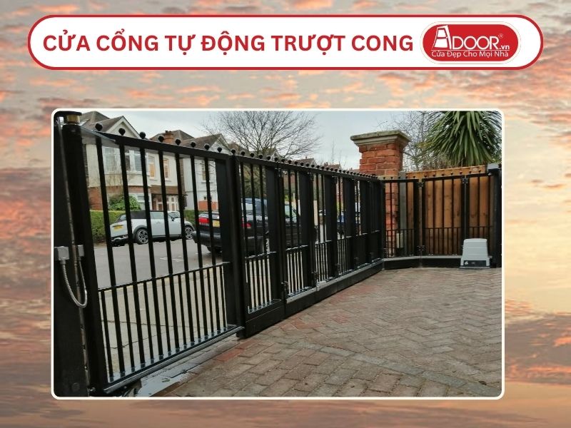 Cửa cổng tự động trượt cong tại Rạch Giá