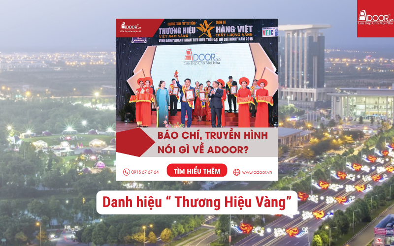 Adoor đạt thanh hiệu "Thương Hiệu Vàng"