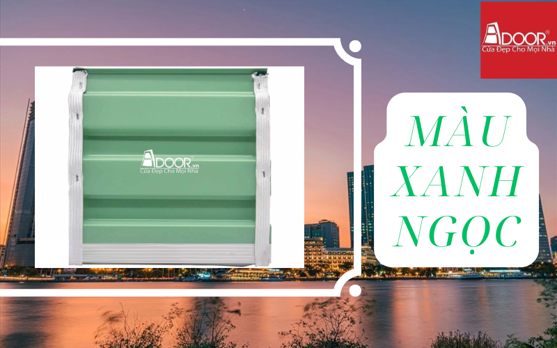 Cửa cuốn Úc TP HCM màu xanh ngọc 