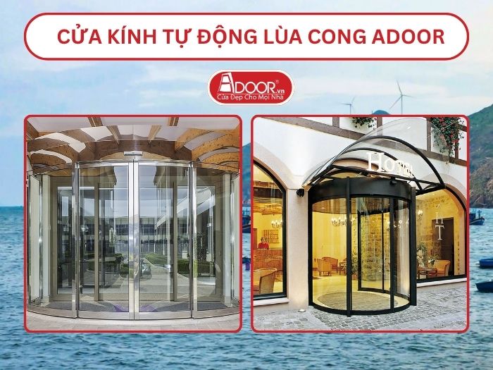 Cửa kính tự động lùa cong adoor tại Quy Nhơn