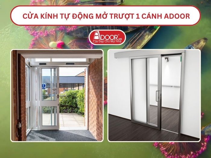 Cửa kính tự động mở trượt 1 cánh tại Long An