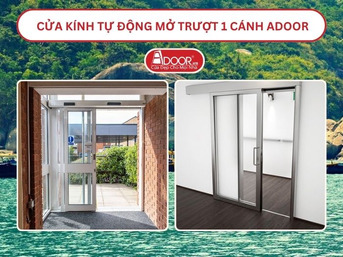 Cửa kính tự động mở trượt 1 cánh tại Quảng Nam