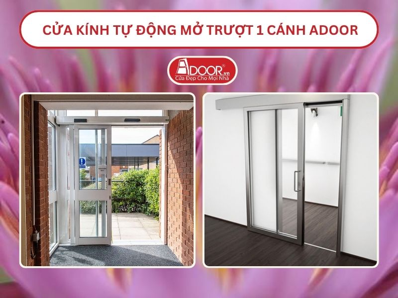 Cửa kính tự động mở trượt 1 cánh tại Thủ Dầu Một