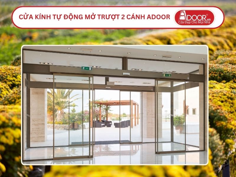 Cửa kính tự động mở trượt 2 cánh tại Sóc Trăng