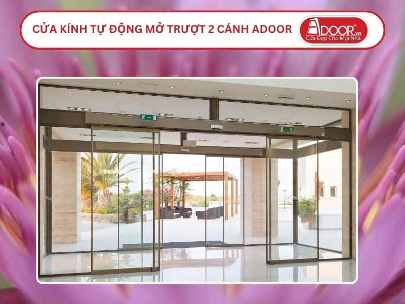 Cửa kính tự động mở trượt 2 cánh tại Thủ Dầu Một