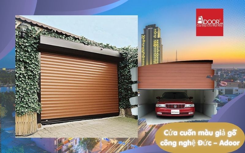 Cửa cuốn màu giả gỗ công nghệ Đức Cần Thơ