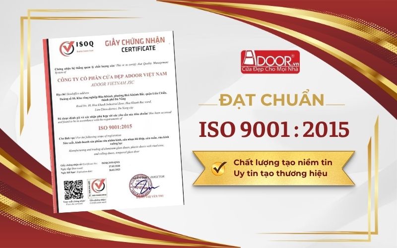 Chứng nhận đạt chuẩn ADOOR