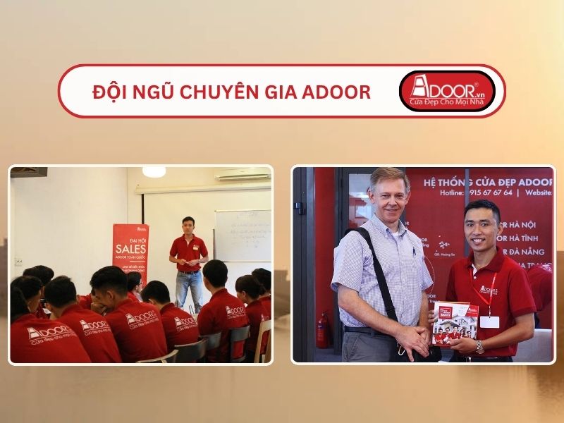 Đội ngũ Adoor chuyên nghiệp phục vụ khách hàng tại Hà Tĩnh