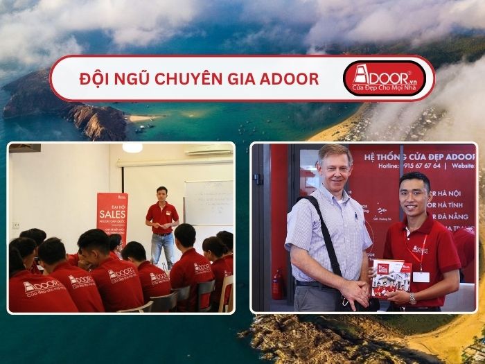 Đội ngũ Adoor chuyên nghiệp phục vụ khách hàng tại Quy Nhơn