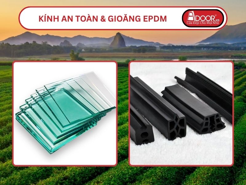 Kính An Toàn Và Gioăng EPDM Kín Khít Đi Kèm Cửa Kính Tự Động Adoor Tại Biên Hòa
