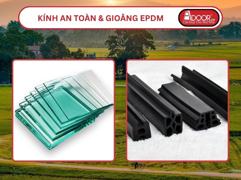 Kính An Toàn Và Gioăng EPDM Kín Khít Đi Kèm Cửa Kính Tự Động Adoor Tại Hà Tĩnh