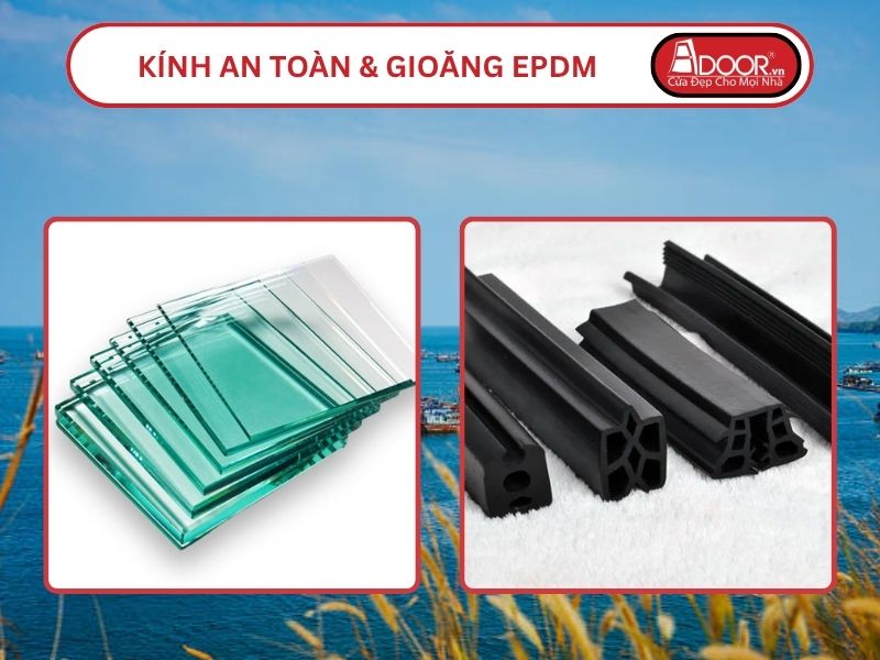 Kính An Toàn Và Gioăng EPDM Kín Khít Đi Kèm Cửa Kính Tự Động Adoor Tại Rạch Giá