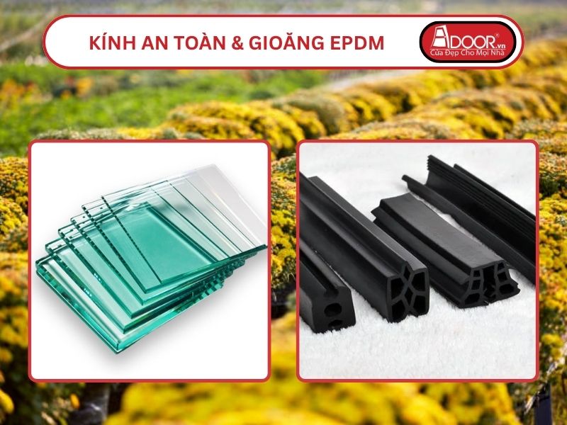 Kính An Toàn Và Gioăng EPDM Kín Khít Đi Kèm Cửa Kính Tự Động Adoor Tại Sóc Trăng