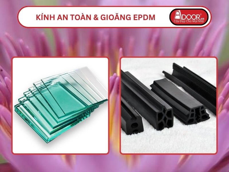 Kính An Toàn Và Gioăng EPDM Kín Khít Đi Kèm Cửa Kính Tự Động Adoor Tại Thủ Dầu Một