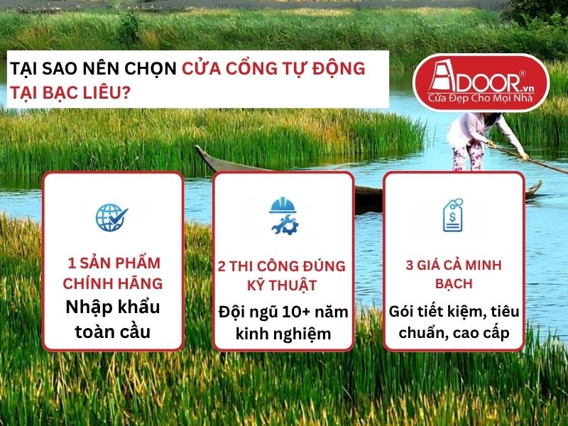 Lợi thế vượt trội của Adoor mang lại cho khách hàng Cửa Cổng Tự Động Adoor tại Bạc Liêu