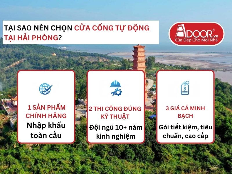 Lợi thế vượt trội của Adoor mang lại cho khách hàng Cửa Cổng Tự Động Adoor tại Hải Phòng