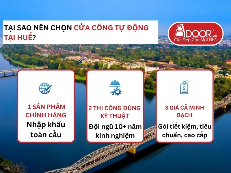 Lợi thế vượt trội của Adoor mang lại cho khách hàng Cửa Cổng Tự Động Adoor tại Huế