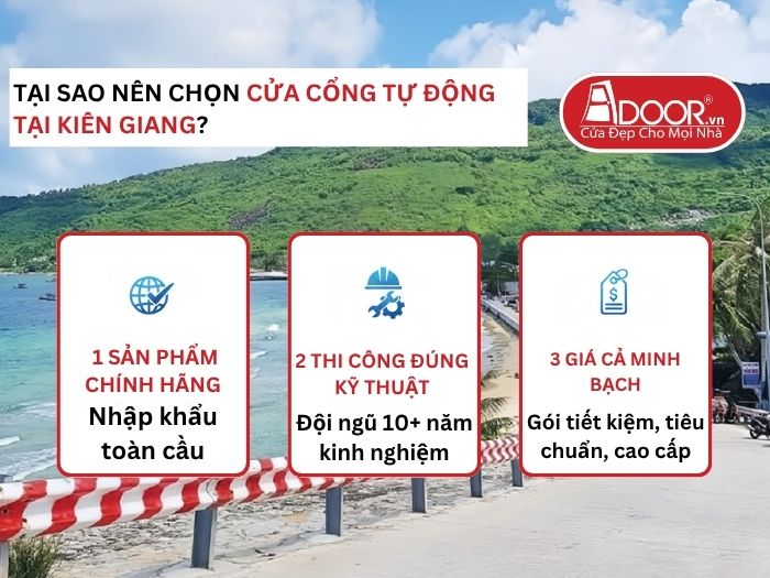 Lợi thế vượt trội của Adoor mang lại cho khách hàng Cửa Cổng Tự Động Adoor tại Kiên Giang