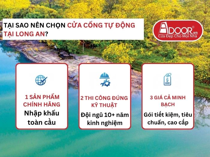 Lợi thế vượt trội của Adoor mang lại cho khách hàng Cửa Cổng Tự Động Adoor tại Long An