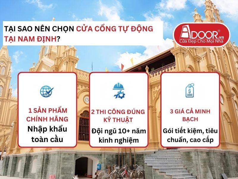 Lợi thế vượt trội của Adoor mang lại cho khách hàng Cửa Cổng Tự Động Adoor tại Nam Định