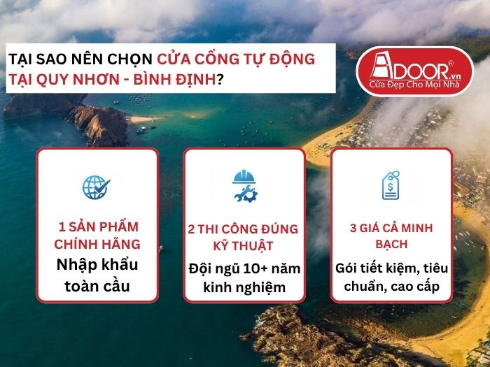 Lợi thế vượt trội của Adoor mang lại cho khách hàng Cửa Cổng Tự Động Adoor tại Quy Nhơn