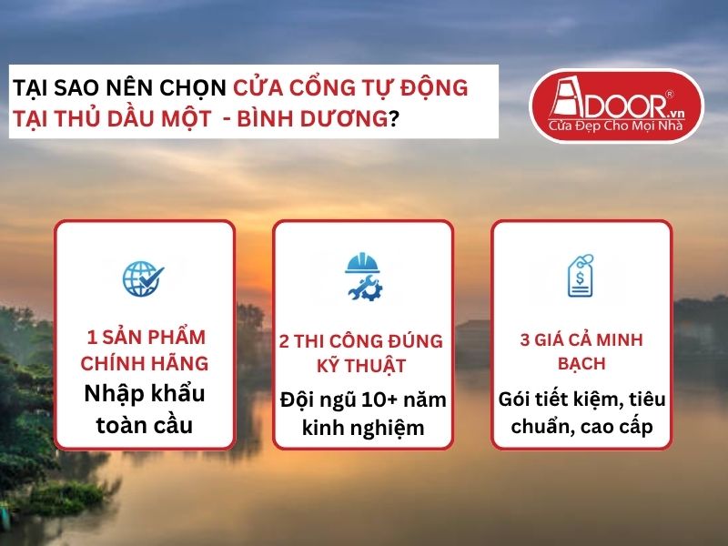 Lợi thế vượt trội của Adoor mang lại cho khách hàng Cửa Cổng Tự Động Adoor tại Thủ Dầu Một