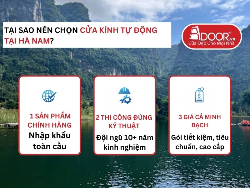 Lợi thế vượt trội của Adoor mang lại cho khách hàng Cửa Kính Tự Động Adoor tại Hà Nam