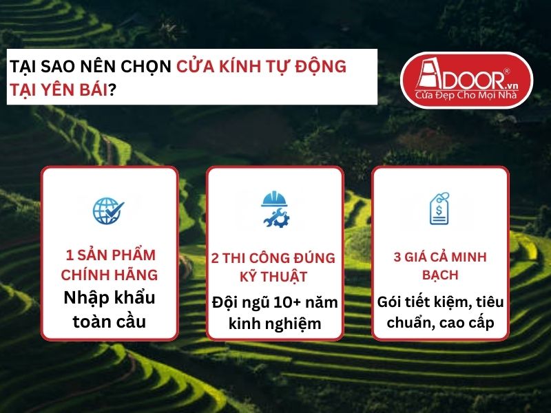 Lợi thế vượt trội của Adoor mang lại cho khách hàng Cửa Kính Tự Động Adoor tại Yên Bái