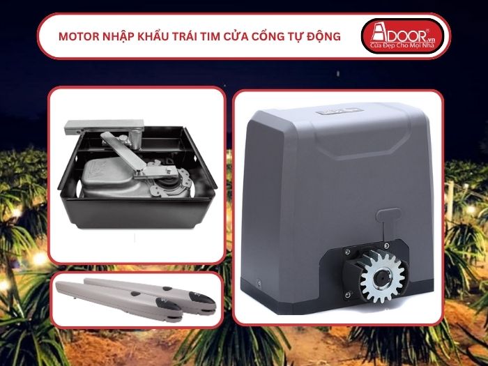 Motor Nhập Khẩu Trái Tim Cửa Cổng Tự Động Adoor Bình Thuận