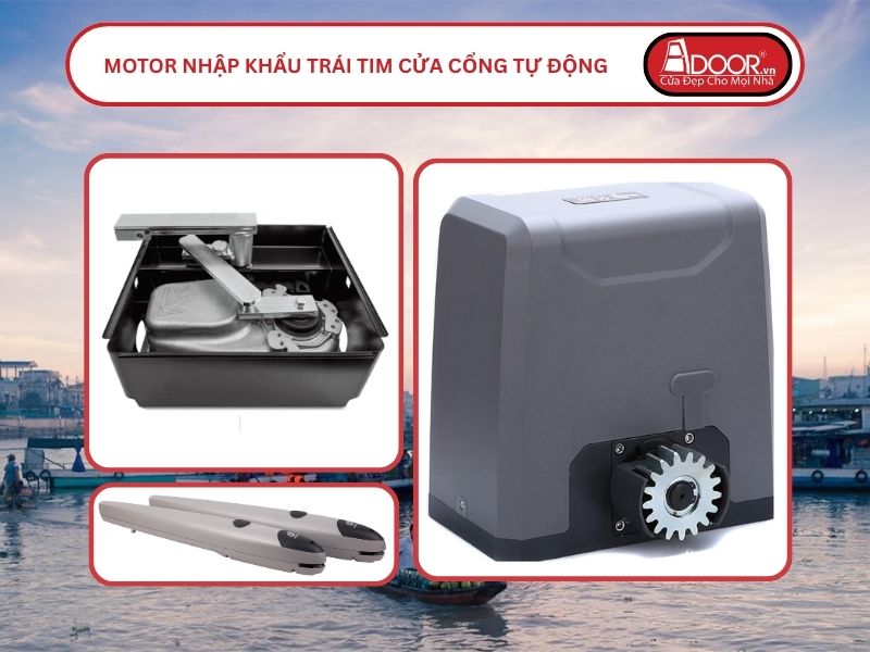 Motor Nhập Khẩu Trái Tim Cửa Cổng Tự Động Adoor Cần Thơ