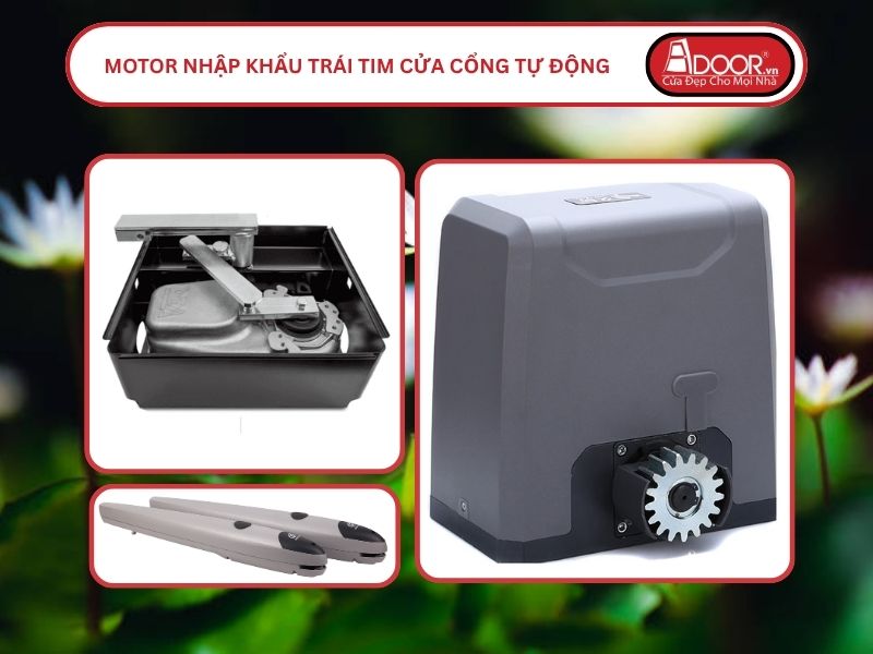 Motor Nhập Khẩu Trái Tim Cửa Cổng Tự Động Adoor Hà Tiên