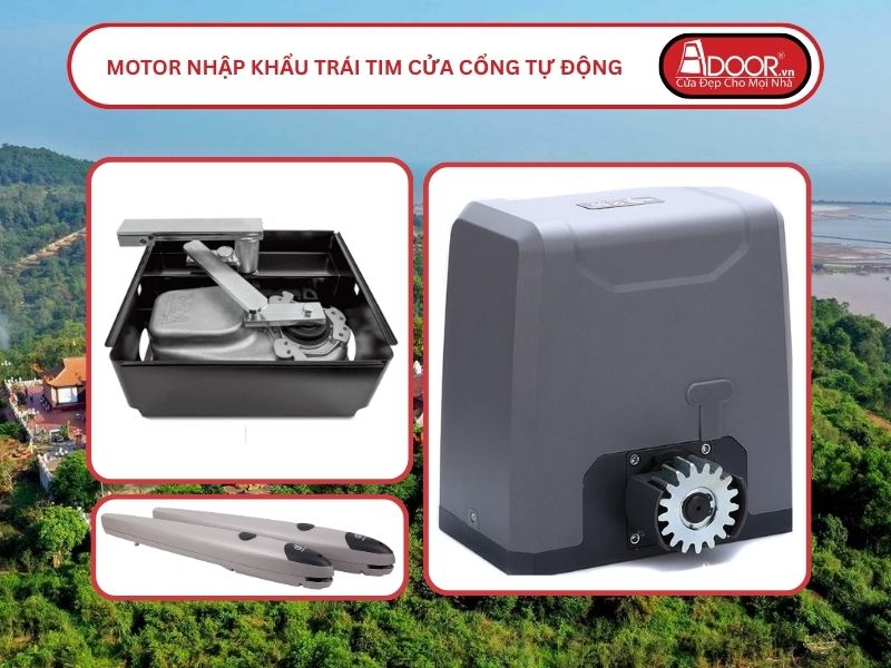 Motor Nhập Khẩu Trái Tim Cửa Cổng Tự Động Adoor Hải Phòng