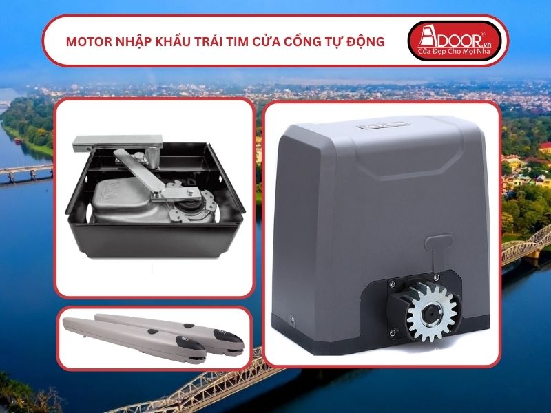 Motor Nhập Khẩu Trái Tim Cửa Cổng Tự Động Adoor Huế