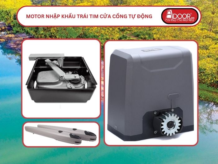 Motor Nhập Khẩu Trái Tim Cửa Cổng Tự Động Adoor Long An