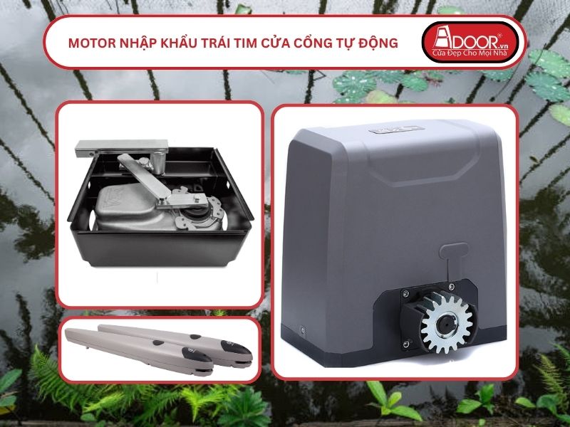 Motor Nhập Khẩu Trái Tim Cửa Cổng Tự Động Adoor Long Xuyên