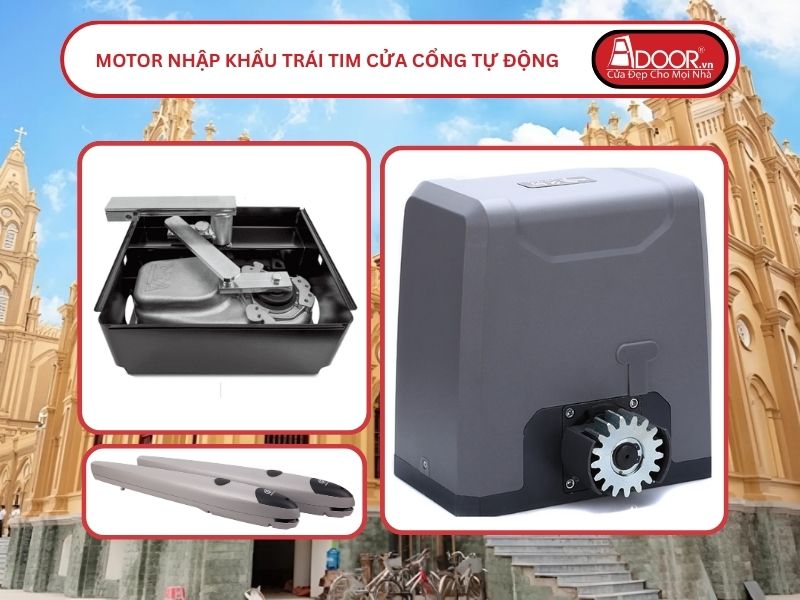 Motor Nhập Khẩu Trái Tim Cửa Cổng Tự Động Adoor Nam Định