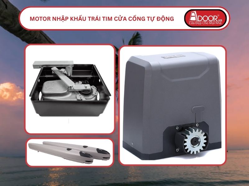 Motor Nhập Khẩu Trái Tim Cửa Cổng Tự Động Adoor Phan Thiết