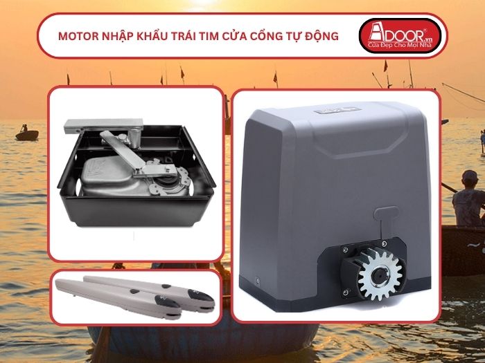 Motor Nhập Khẩu Trái Tim Cửa Cổng Tự Động Adoor Quảng Nam
