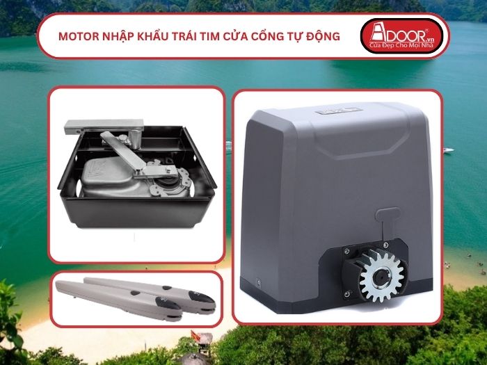 Motor Nhập Khẩu Trái Tim Cửa Cổng Tự Động Adoor Quảng Ninh
