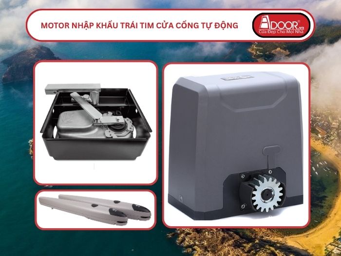 Motor Nhập Khẩu Trái Tim Cửa Cổng Tự Động Adoor Quy Nhơn