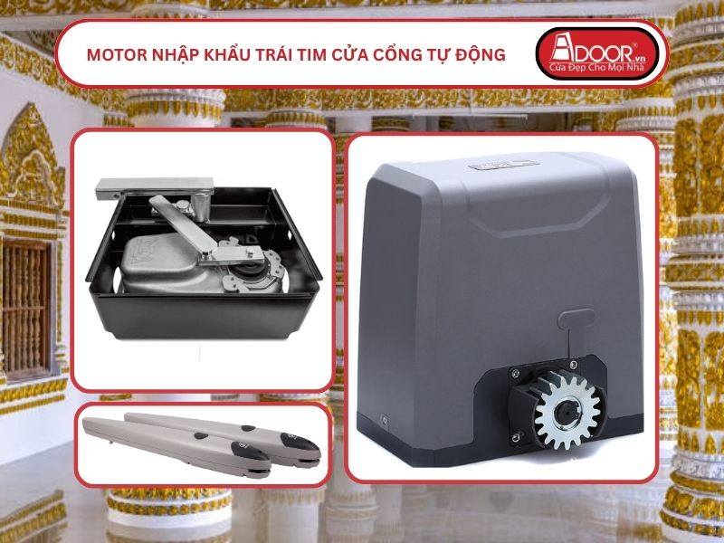 Motor Nhập Khẩu Trái Tim Cửa Cổng Tự Động Adoor Sóc Trăng