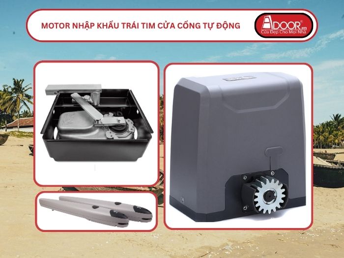 Motor Nhập Khẩu Trái Tim Cửa Cổng Tự Động Adoor Tam Kỳ