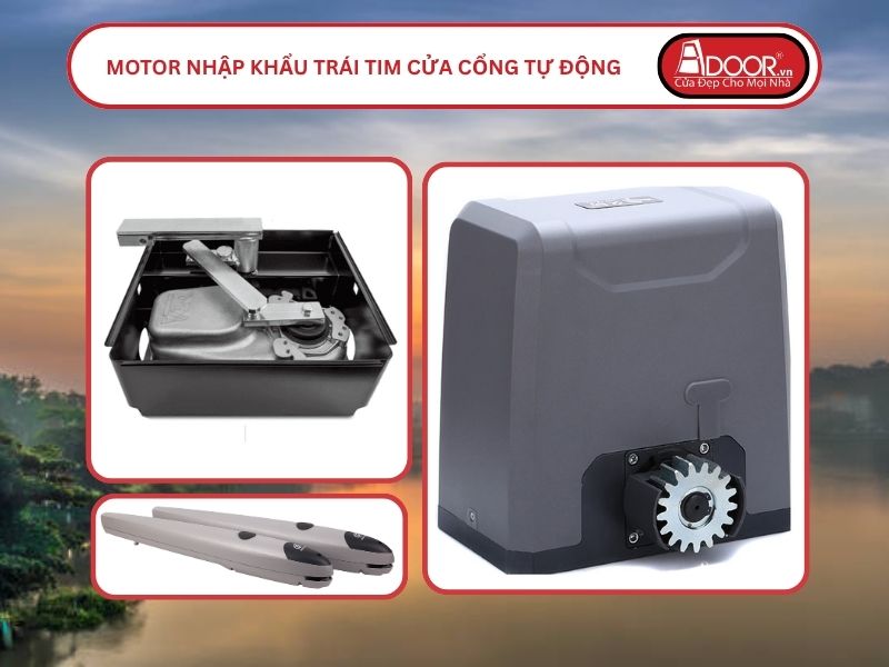 Motor Nhập Khẩu Trái Tim Cửa Cổng Tự Động Adoor Thủ Dầu Một
