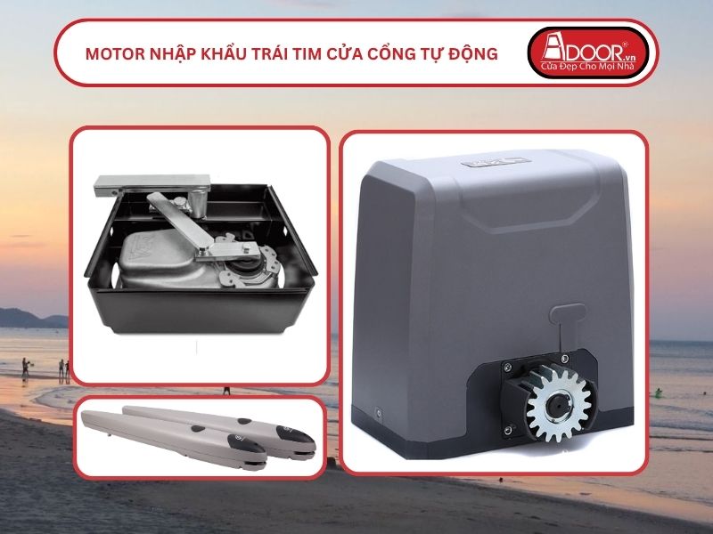Motor Nhập Khẩu Trái Tim Cửa Cổng Tự Động Adoor Vinh