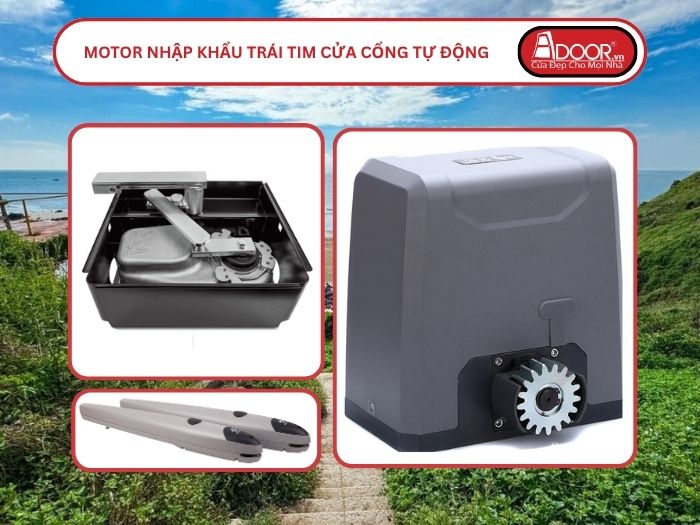 Motor Nhập Khẩu Trái Tim Cửa Cổng Tự Động Adoor Vũng Tàu